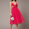 Vestido Midi Con Falda De Tul