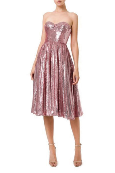 Vestido Corse Palabra H Midi Lentejuelas