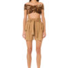 Top Corto Con Estampado Animal Print