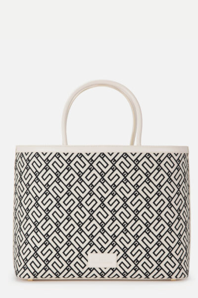 Bolso shopper grande con estampado del logotipo